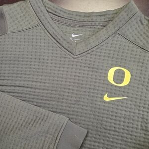 Nike Oregon Men's Large Olive Green Sweatshirt Quilted NCAA